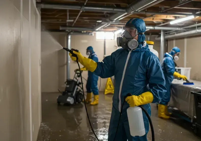 Basement Sanitization and Antimicrobial Treatment process in Salix, PA